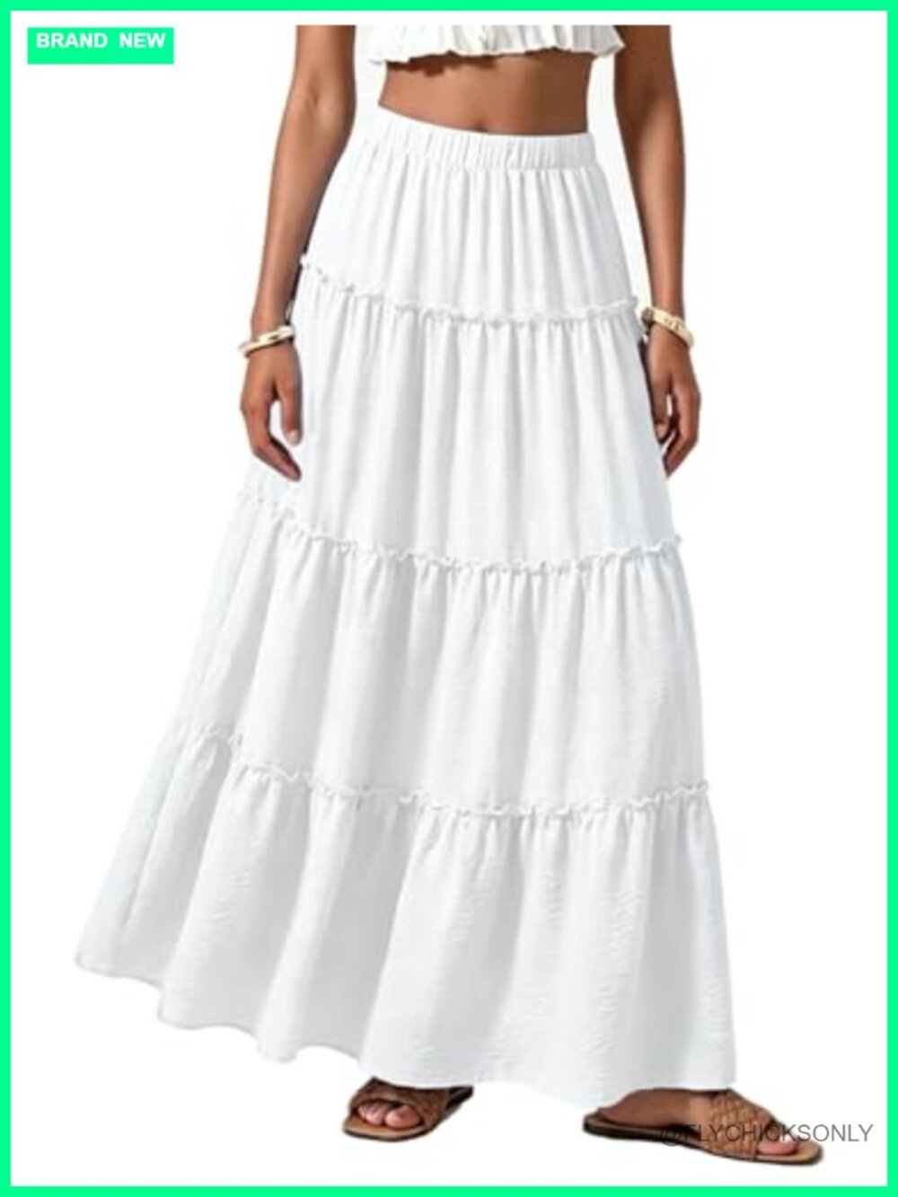 Women's Maxi Skirt Flowy Bohemian Summer Outfit A-Line